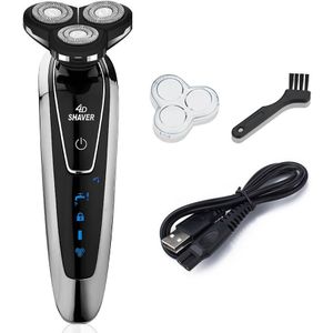 Elektrische Mannen Baard Scheerapparaat Droog & Nat Trimmer Rotary Cordless Razor Waterdichte Usb Oplaadbare 8500