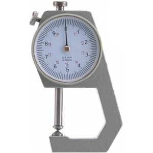 Lederen Papier Wijzerplaat Diktemeter 0-10Mm 0.1Mm Metal Case Hoge Precisie Micrometer Tester Breedte Meetinstrument gereedschap