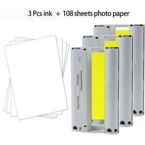 6 Inch KP-108IN Inkt-Papier Set Inkt Cartridge Fotopapier Compatibel Voor Canon Selphy CP1300 CP1200 CP910 CP900 Foto printer