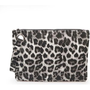 Luxe Trendy Handtassen Mode Luipaard Print Dames Clutch Multicolor Retro Platte Tas Grote Capaciteit Clutch