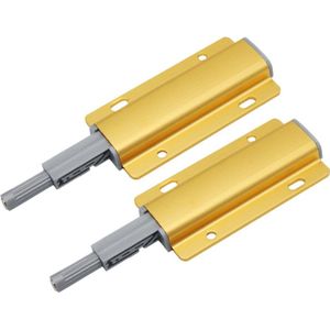 2Pcs Hardware Garderobe Magneet Catch Deur Klink Meubels Hotel Aluminium Push To Open Magnetische Kast Kast Thuis Lade