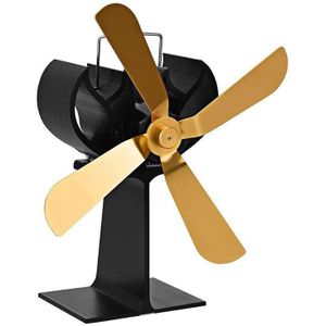 4 Bladen Warmte Aangedreven Kachel Fan Haard Ventilator Warmte Aangedreven Ventilator Voor Circulerende Warme Lucht Voor Hout Log Brander Haard