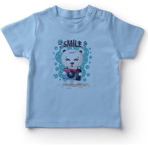 Angemiel Baby Foto Aantrekken Beer Baby Boy T-shirt Blauw