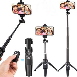 4 In 1 Selfie Stok Statief Draagbare Aluminium Lichtgewicht Bluetooth Remote Non Skid Statief PUO88