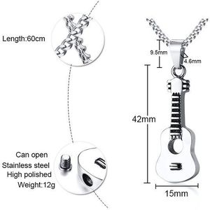 Fxm LN9 Rvs Ketting Verkoop Man Vrouw 42 Mm Grote Gitaar Rose Zilver Kleur Bullet Lover Vrouwen korea Stijl