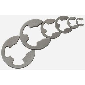 100Pcs Zak 304 Roestvrij Staal E Type Borgring Borgring Externe Borgring Snap Behoud Ringsstainless Staal Staal 1.5-7Mm