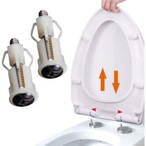 1 Paar Toiletbril Scharnieren Schroeven Wc Gat Vaststelling Eenvoudige Installatie Universele Vervanging Toiletbril Scharnier Set