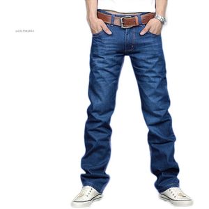 Korea Jeans Slim Fit Classic Denim Jeans Broeken Straight Leg Blauw Maat 30 ~ 34 Button 12