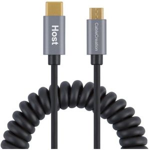 USB C naar Micro USB Kabel, Opgerolde USB Type C naar Micro B OTG Kabel, compatibel Pixel XL 2, Type C &amp; Micro-B Apparaten,