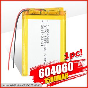 1/2/4 Stuks 604060 3.7 V Lithium Polymeer Batterij 1500 Mah Diy Mobiele Noodstroom Opladen Schat li-Po Oplaadbare Batterijen