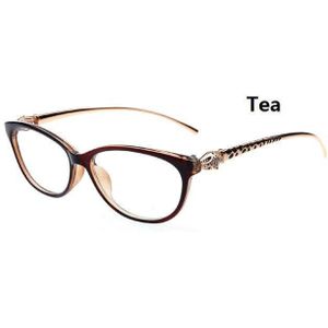 Mode Cheetah Earstems Brilmonturen Vrouwen Dames Luipaard Decoratieve Leesbril Frame Brillen Geen Graden