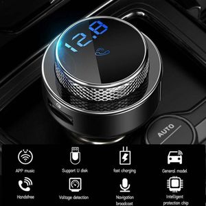 Fm-zender Aux Modulator Draadloze Bluetooth 5.0 Speler Usb Lading Auto Auto Handsfree Audio Quick Car Charge Kit MP3 v0X5