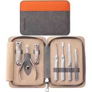 Familife Manicure Set, 7 In 1 Professionele Manicure Pedicure Set Nagelknipper Set, Rvs Professionele Grooming Kit