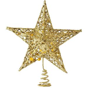 Kerstboom Top Decoraties Sterren Voor Huis Tafel Topper Decor Accessoires Ornament Xmas Decoratieve Levert QW215