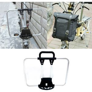 Vouwfiets Voordrager Blok Tas Beugel Fiets Houder Fietstas Rack Voor Brompton Fiets Accessoires