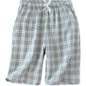 Mannen Katoen Gaas Broek Plaid Gebreide Slaap Broek Heren Pyjama Broek Bodems Nachtkleding Pyjama Korte Voor Mannen Pijama Hombre