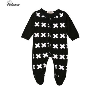 Baby Lente Herfst Kleding Peuter Baby Boy Animal Print Voet Cover Romper Jumpsuit Lange Mouw Playsutits Kleding