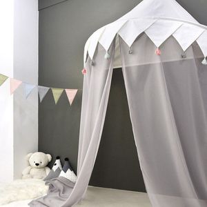 Kinderen Teepee Tenten Kinderen Speelhuis Kasteel Katoen Opvouwbare Tent Luifel Bed Gordijn Baby Crib Netting Meisjes Jongen Kamer Decoratie