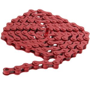 Bike Chain Fixed Gear Spoor Bmx Single Speed Kettingen Met Anti-Roest Technologie 1/2 'X 1/8' Rood