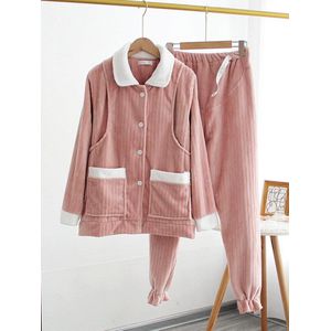 Fdfklak Flanel Thicken Warm Moederschap Kleding Winter Pijama Vrouwen Verpleging Pyjama Lange Mouwen Borstvoeding Nachtkleding