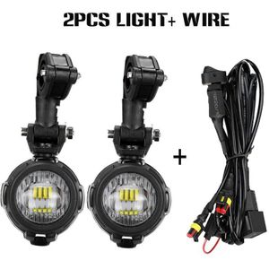 2 Stuks 40W Led Extra Lamp 6000K Super Bright Fog Rijden Licht Kits Led Verlichting Lampen Drl Voor motorfiets Bmw K1600 R1200G