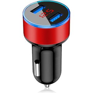3.1A Dual Usb Autolader Universele Led Display Mobiele Telefoon Opladers Voor Samsung S9 Iphone X 8 Plus Xiaomi Tablet auto-Oplader