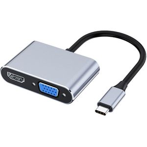 Usb C Naar Hdmi Vga Multipoort Adapter 4K Type C USB-C Hub Video Projectoren Converters Poort Adapter Voor Pro