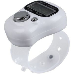 Mini Lcd Elektronische Digitale Display Vinger Hand Telapparaat Tellen-Wit