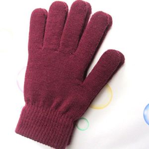 Modieuze Vrouwen Winter Wol Gebreide Handschoenen Mannen Dikker Plus Fluwelen Elastische Volledige Vinger Fietsen Rijden Warme Wanten K35