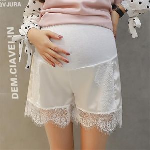 Zomer Moederschap Kant Korte Broek Voor Zwangere Vrouwen Kleding Zwangerschap Kleding Shorts Buik Jeans Plus Size Xxl