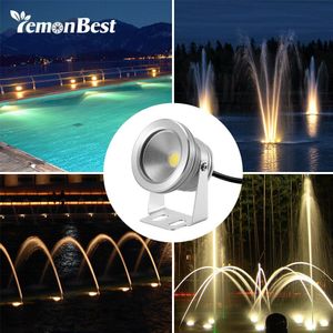 Lemonbest 10 W 12 v onderwater Led Licht Super Helderheid Warm Wit Waterdichte IP65 fontein zwembad aquarium vijver Lamp Aluminium