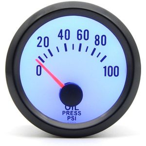 Boost/Water Temp/Olie Temp/Olie Druk/Spanning/Toerenteller Rpm Gauge 2''52mm Analoge Led Zwart case Met Blauwe Led