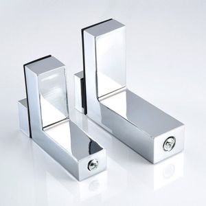 2 Stuks Verstelbare Glasklem Solide Metalen Hout/Glas Plank Beugel Muurbevestiging Plank Klem Meubels Hardware Fittingen