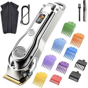 Hatteker Tondeuse Baard Trimmer Voor Mannen Professionele Tondeuse Snoerloze Kappers Grooming Kit Oplaadbare 696A