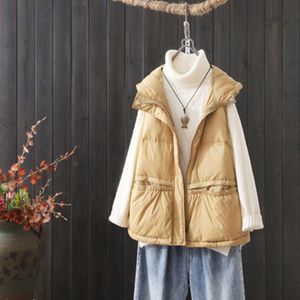 Vrouwen Vest Jas Lente Herfst Mode Hooded Chic Warme Jas Vest Mode Jeugd Elegante Straat Vest Jassen