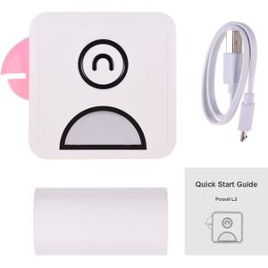 Poooli L2 Pocket Thermische Printer 58Mm Draadloze Bt Printer 300Dpi W/1 Rol Thermisch Papier Voor Afdrukken labels Lijsten Foto &#39;S Maken