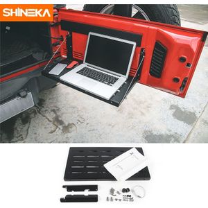 Shineka Metalen Flexibele Achterklep Tafel Kofferbak Deur Rack Cargo Bagage Houder Carrier Plank Voor Jeep Wrangler Jk 2007