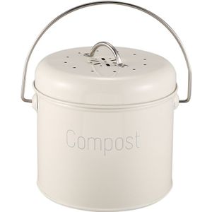 Compost Bin 3L-Rvs Keuken Compost Bin-Keuken Composter Voor Voedsel Afval Kolen Filter