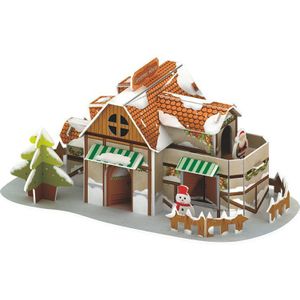 Kartonnen Model 3D Puzzel Kerst Kerstman Boom Puzzel Kids Educatief Speelgoed Volwassen Collectie Christmas