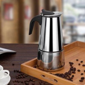 Behogar 100Ml/200Ml/300Ml/450Ml Espresso Maker Rvs Koffiezetapparaat Moka Pot voor Fornuizen Gas Elektrische Keramische Kookplaat