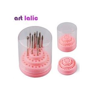 1Pc 48 Gaten Professionele Nail Art Boor Houder Tentoonstelling Stand Displayer Nail Manicure Tool Acryl Cover Box