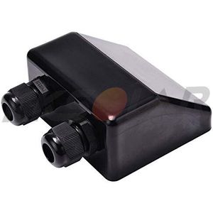 Waterdichte Abs Junction Box Dubbele Kabelinvoerwartel Voor Rv Zonnepaneel Campers Campervans Caravans Boten