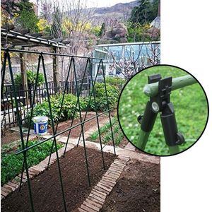 5Pcs Plant Ondersteuning Luifel Pijler Accessoires Een Clip Snel Klimmen Wijnstok Beugel Plant Staal Pijp Beugel Tuin ondersteuning