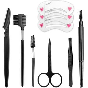 9 Pcs Wenkbrauw Cutters Set Wenkbrauw Scheermes Wenkbrauw Trimmer Kit Vrouw Wenkbrauw Shaper Makeup Tools
