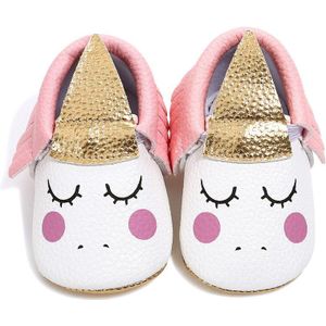 Pasgeboren Baby Meisje Kinderen Schoenen Zachte Crib Peuter Anti-Slip Pu Kwastje Slip-On Schoenen