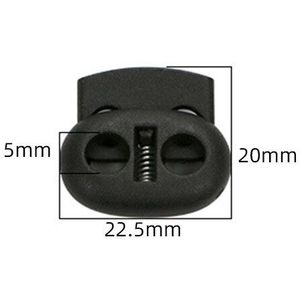 10 Pcs Pig Neus Vorm Elastische Cord End Lente Gesp Plastic Gesp Aanpassing Gesp Dubbele Gat Varken Neus Gesp Zak gesp