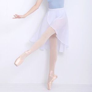 Ballet Rok Vrouwen Volwassen Lange Wrap Chiffon Rok Ballet Tutu Skate Rok Verstelbare Gespen Ballerina Юбка Dans Slijtage