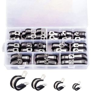 304 Roestvrij Stalen Kabel Klem Rubber Pads, Pijp Klemmen Zijn Gebruikt Voor Bedrading, Bedrading, Tubing, en Snoeren.