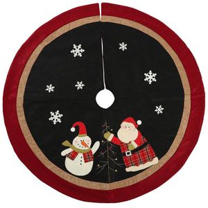Giantex 120Cm Chritmas Decoraties Katoen Kerst Drie Schort Kerstman Kerstboom Jurk Home Deco