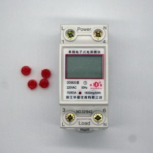 Enkele Fase Twee Draads Lcd Digitale Display Wattmeter Stroomverbruik Energie Elektrische Meter Kwh Ac 220V 50Hz Elektrische din Rail